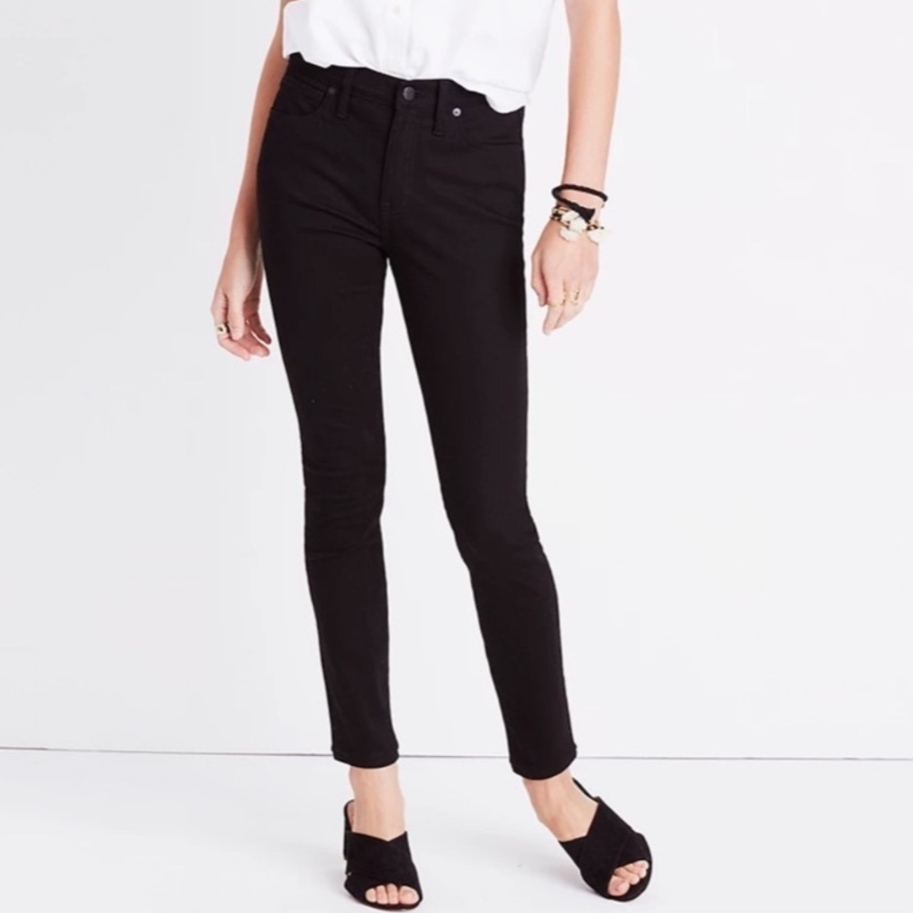 NWT Madewell 9” Mid Rise Skinny Jeans In ISKO Stay Black